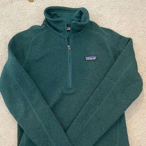 Women's Patagonia Better Sweater 1/4-Zip Fleece Green Size M